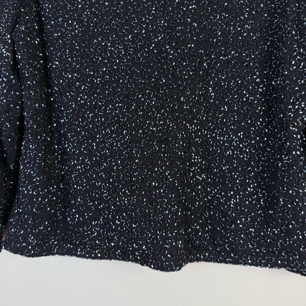 BRILLIANTE by J.A. Black Women's Embellishment Blouse Beads Lined sz XL Occasion - Picture 9 of 11